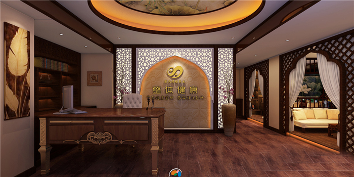 深圳羅湖中醫(yī)館設計 養(yǎng)生會館設計 中式風格